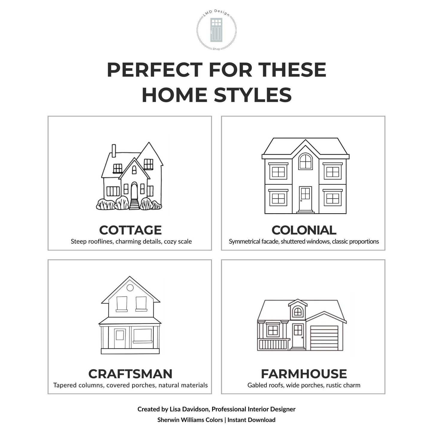 Navy Coastal Exterior Paint Palette | Sherwin Williams House Colors | Dark Blue Exterior | Cape Cod Paint Colors | Coastal Curb Appeal