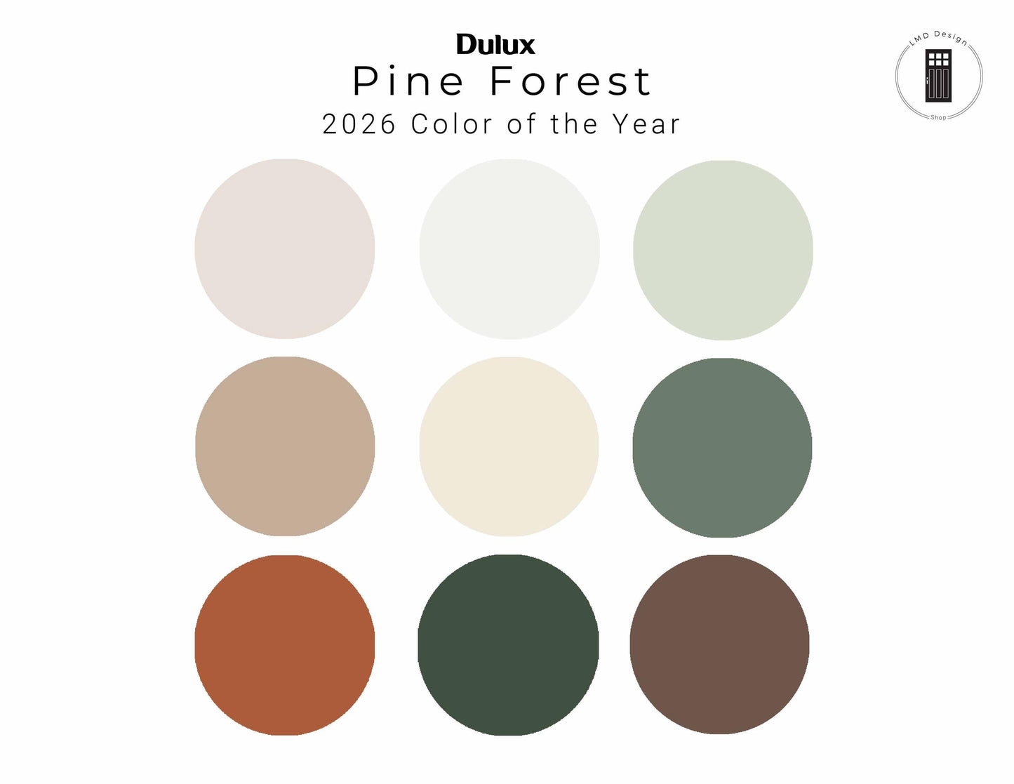 Pine Forest Dulux Canada 2026 Color of the Year | Canadian Paint Color Palette | Whole House Paint Scheme