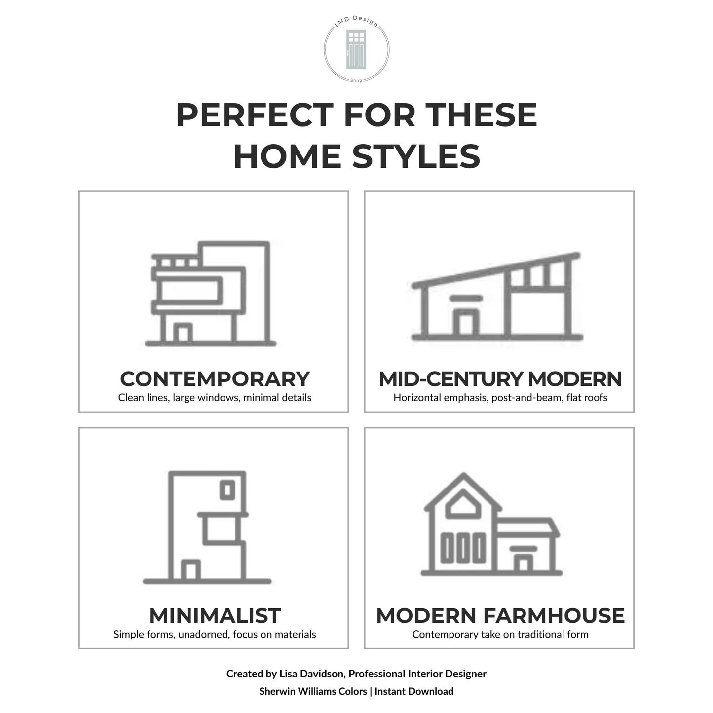 Espresso Modern Exterior Paint Palette | Hardware Guide | Professional Designer | Sherwin Williams Contemporary