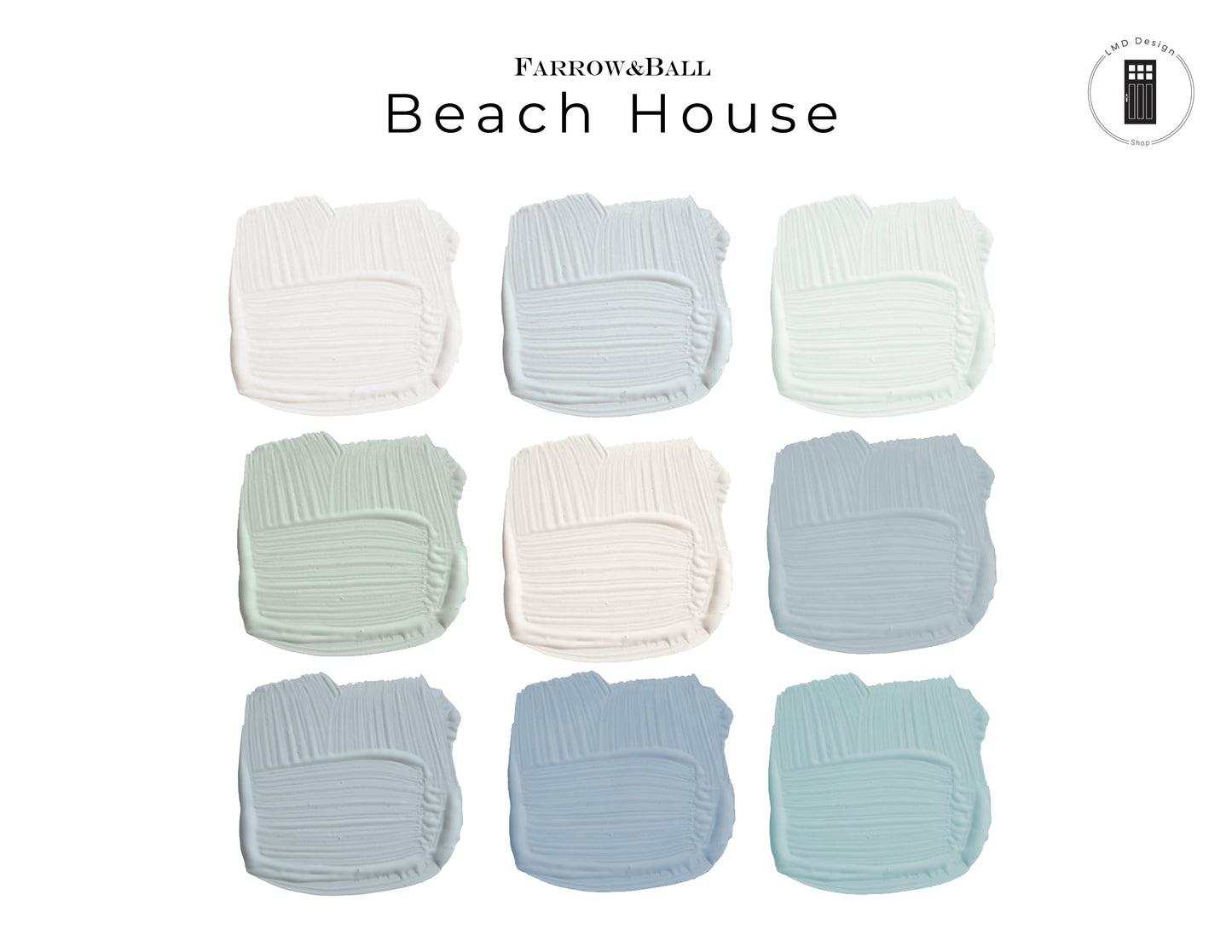 Beach House Palette Farrow & Ball Paint Colors | Whole House Paint Palette
