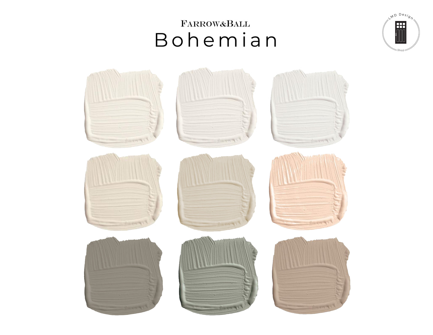 Boho Earthy Paint Color Palette Farrow & Ball | Whole House Paint Palette