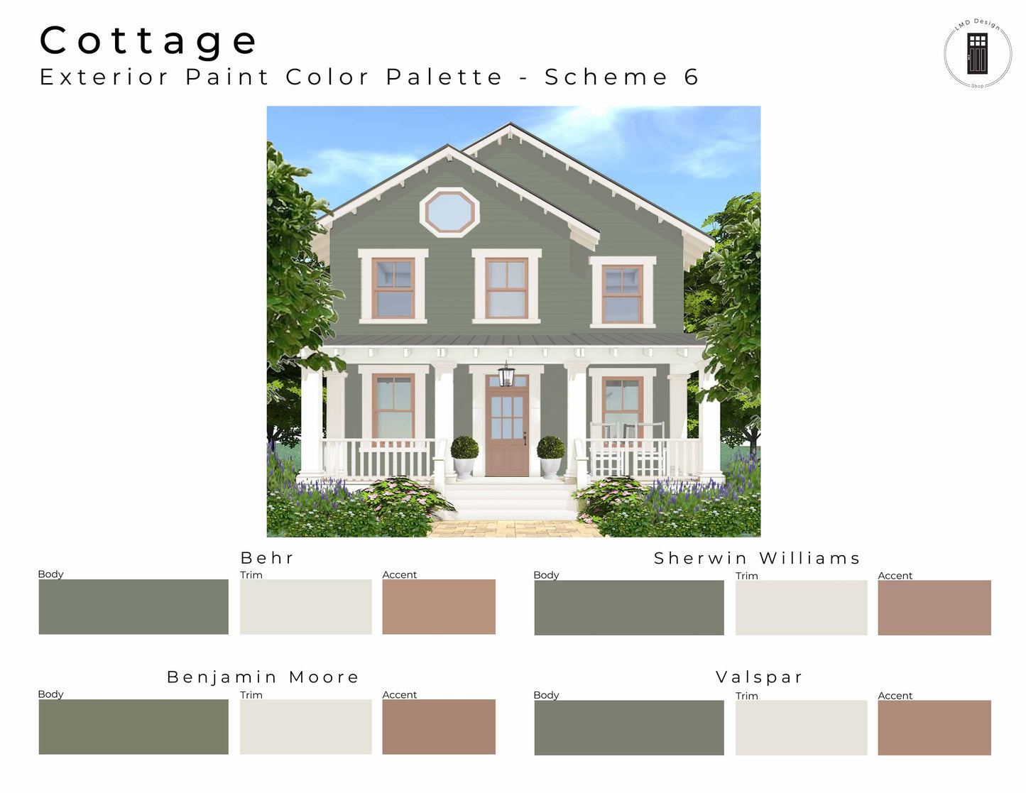 Exterior Paint Color Palette