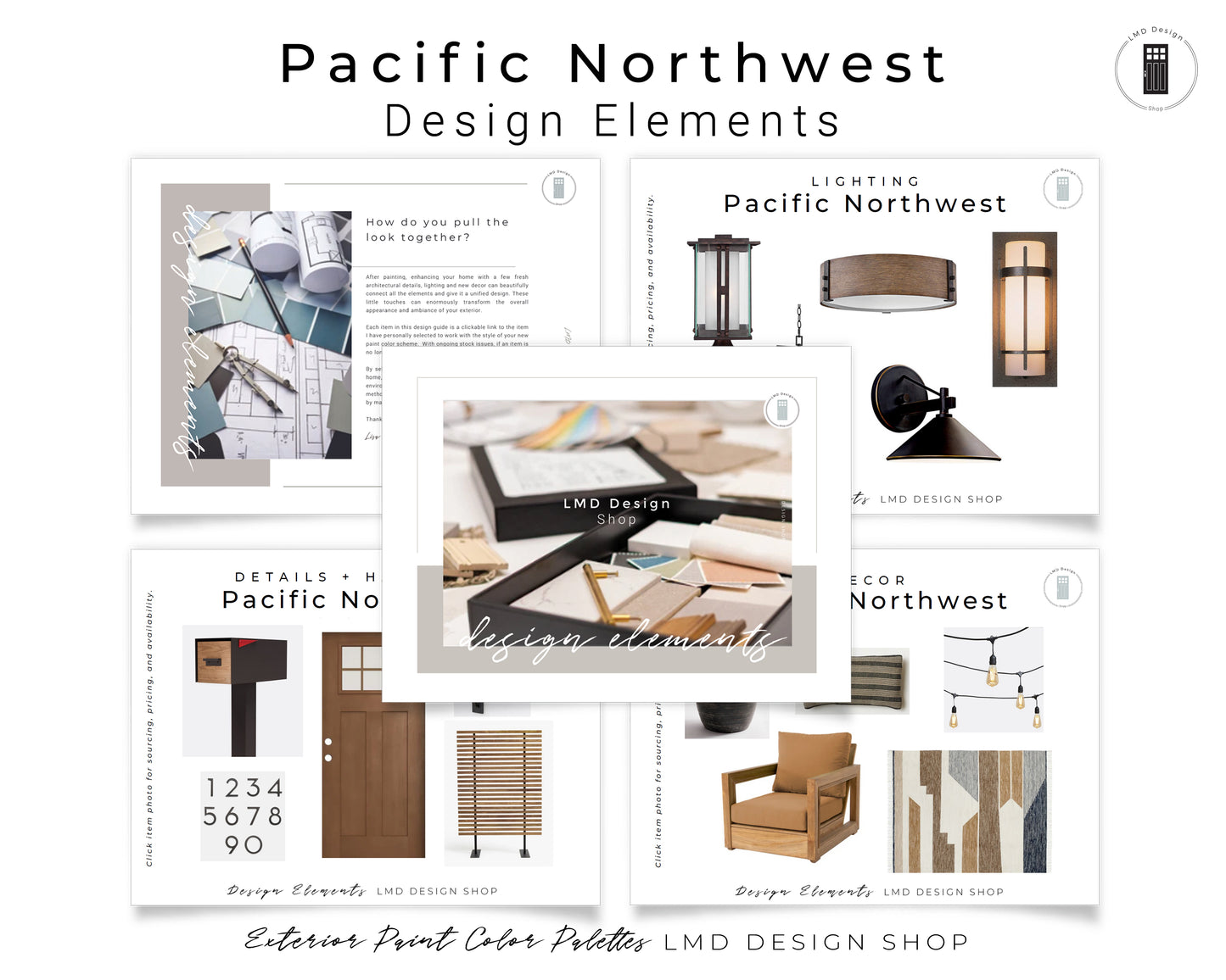 Pacific Northwest Exterior Paint Color Palettes | Northwest Style Exterior House Paint Colors