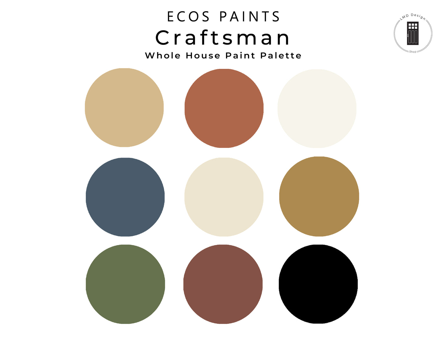 Craftsman ECOS Paint Palette | No-Toxic, No VOC Historic Home Color Palette
