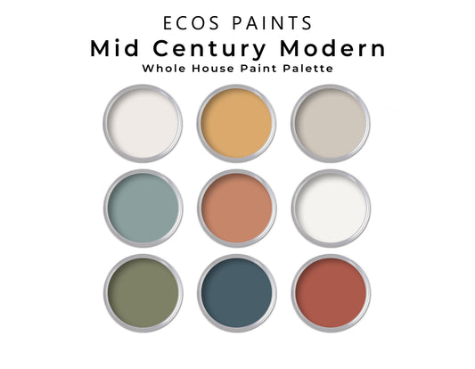 Mid-Century Modern ECOS Paint Palette | No-Toxic, No VOC MCM House Color Palette
