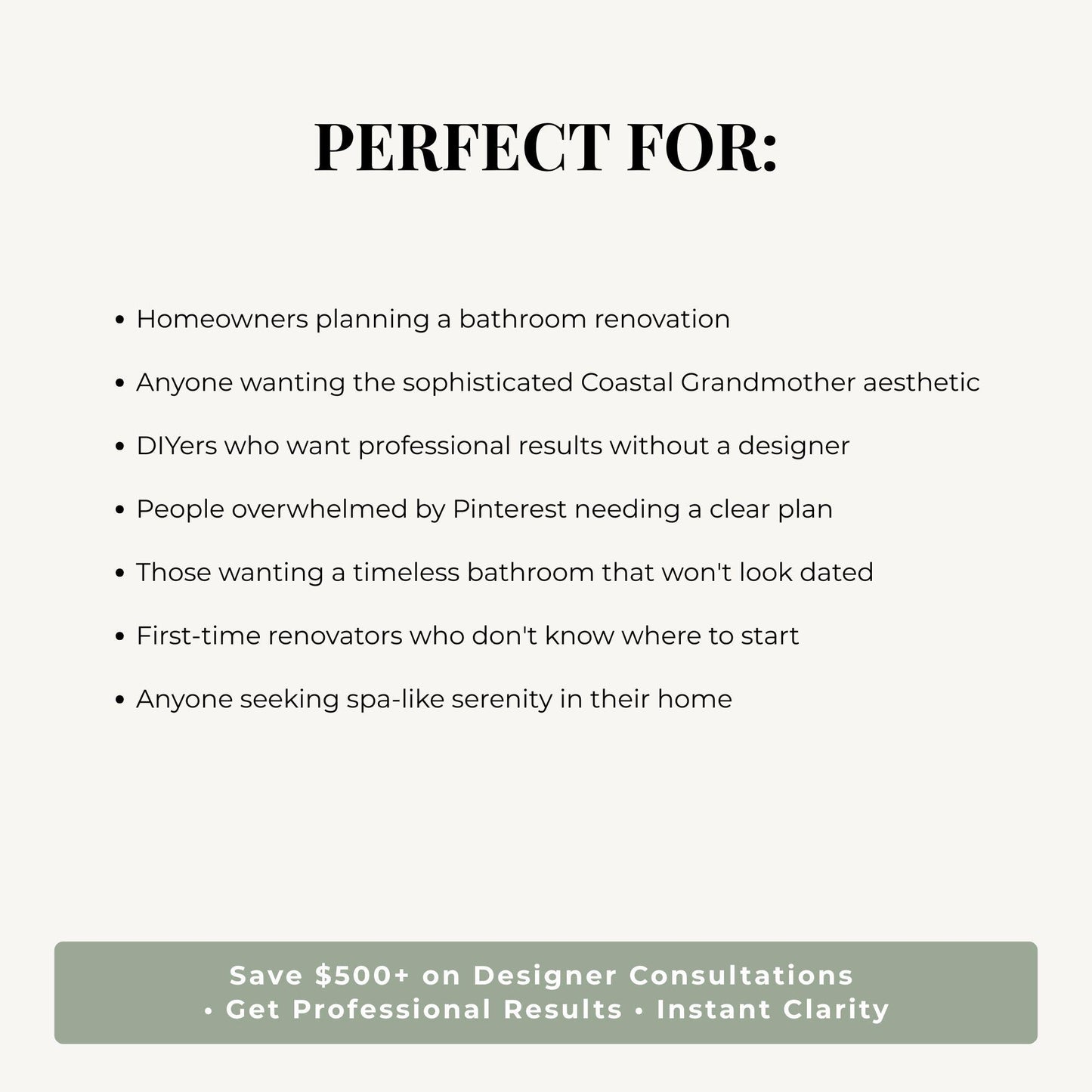Coastal Grandmother Bathroom Design Guide PDF | Complete Material Specs | Tile Vanity Hardware Fixtures | Digital Download