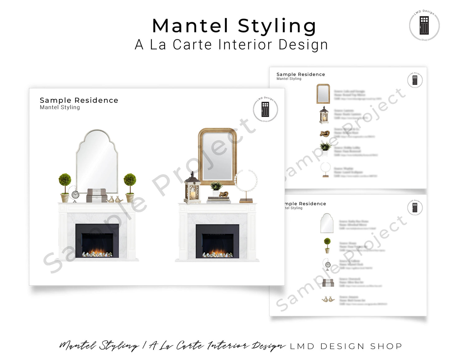 Interior Design Service | Mantel Styling Rendering