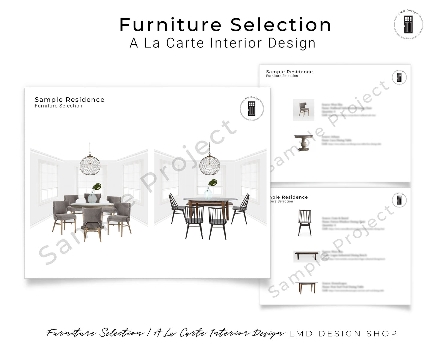 Interior Design Service | Furniture Selection Mood Board