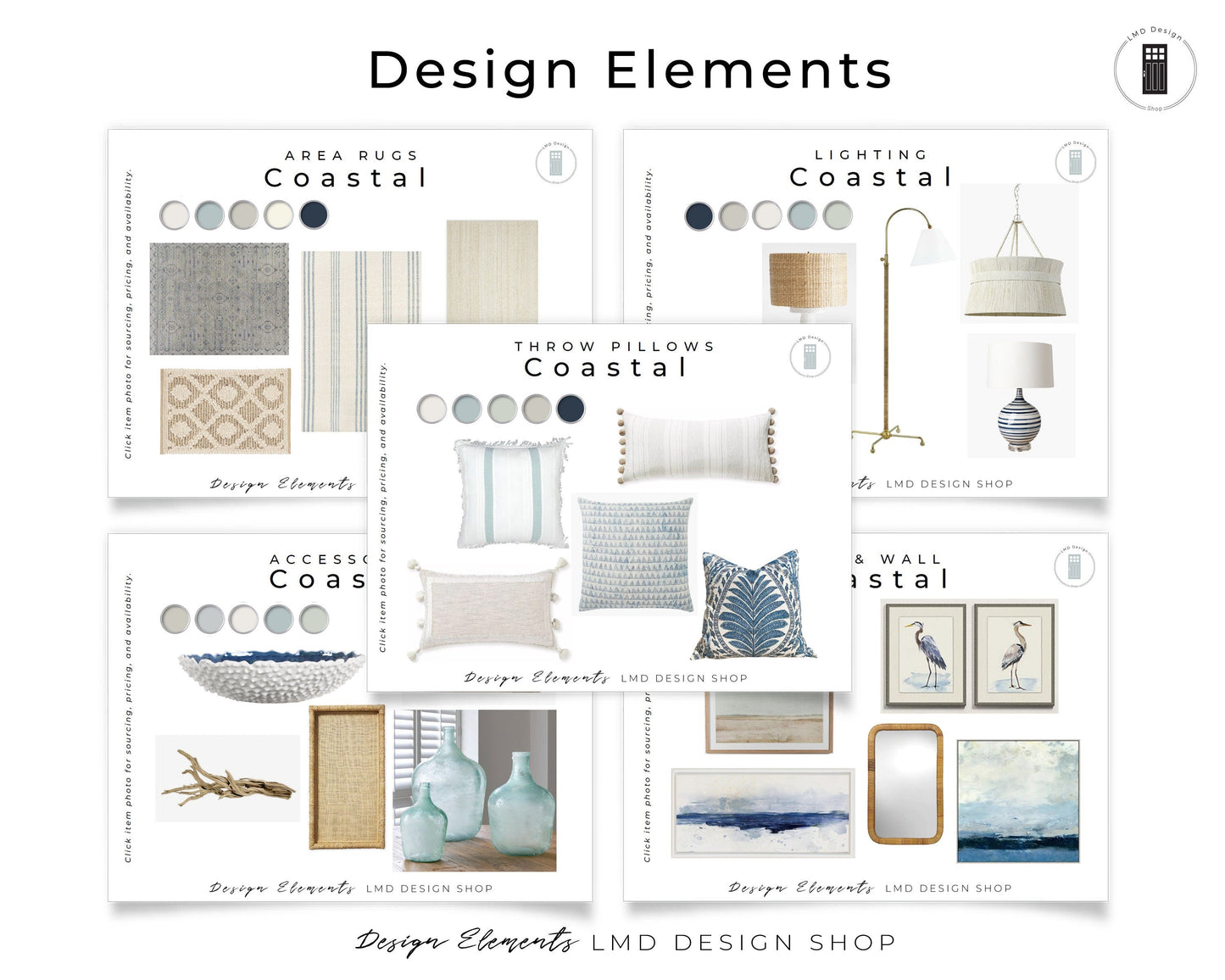 Coastal Farrow & Ball Paint Color Palette | Interior Paint Color Palette