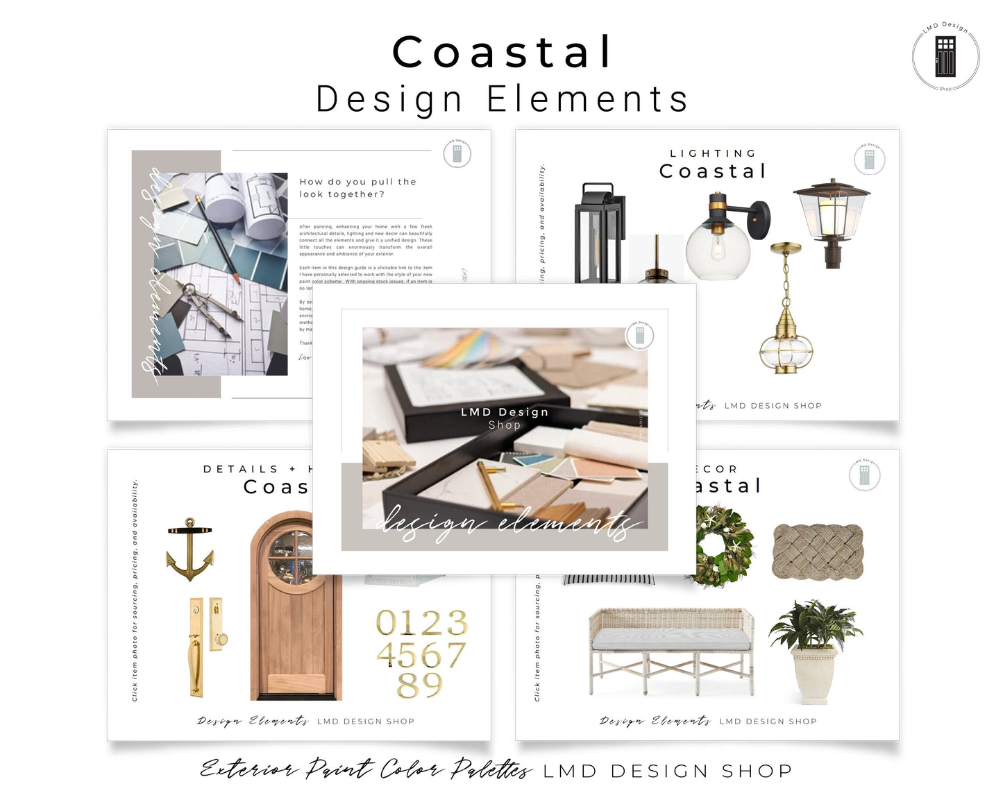 Coastal Exterior Paint Color Palettes | Exterior Paint Schemes