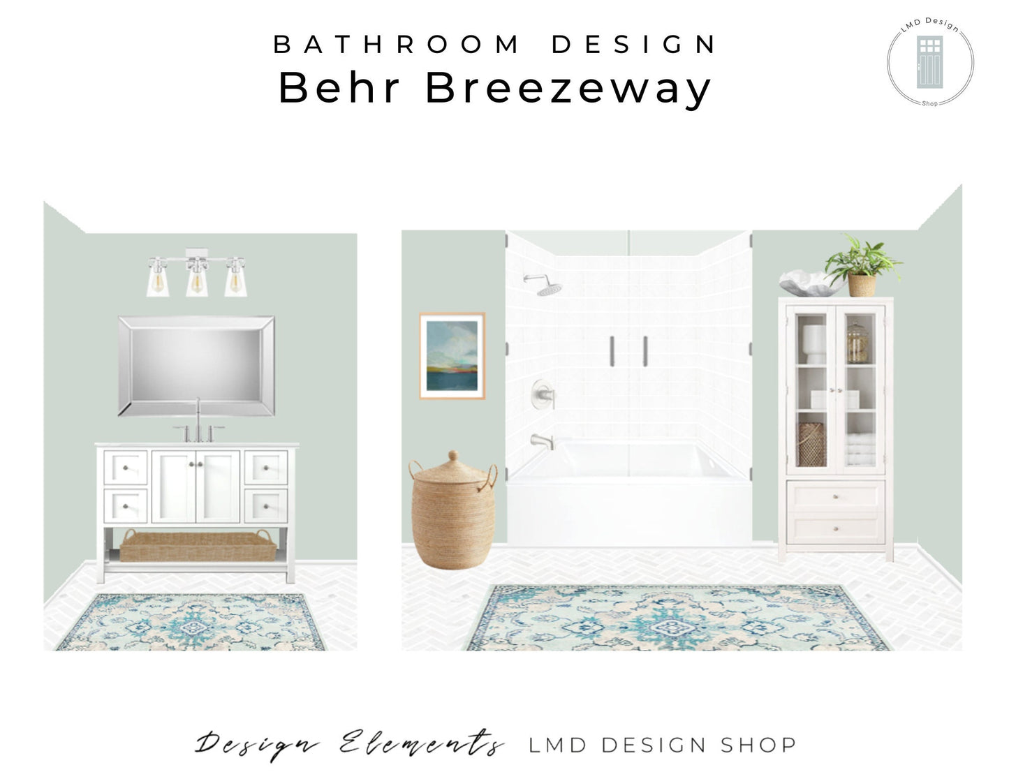 Breezeway Behr Paint Color Palette | Interior Home Paint Color Palette