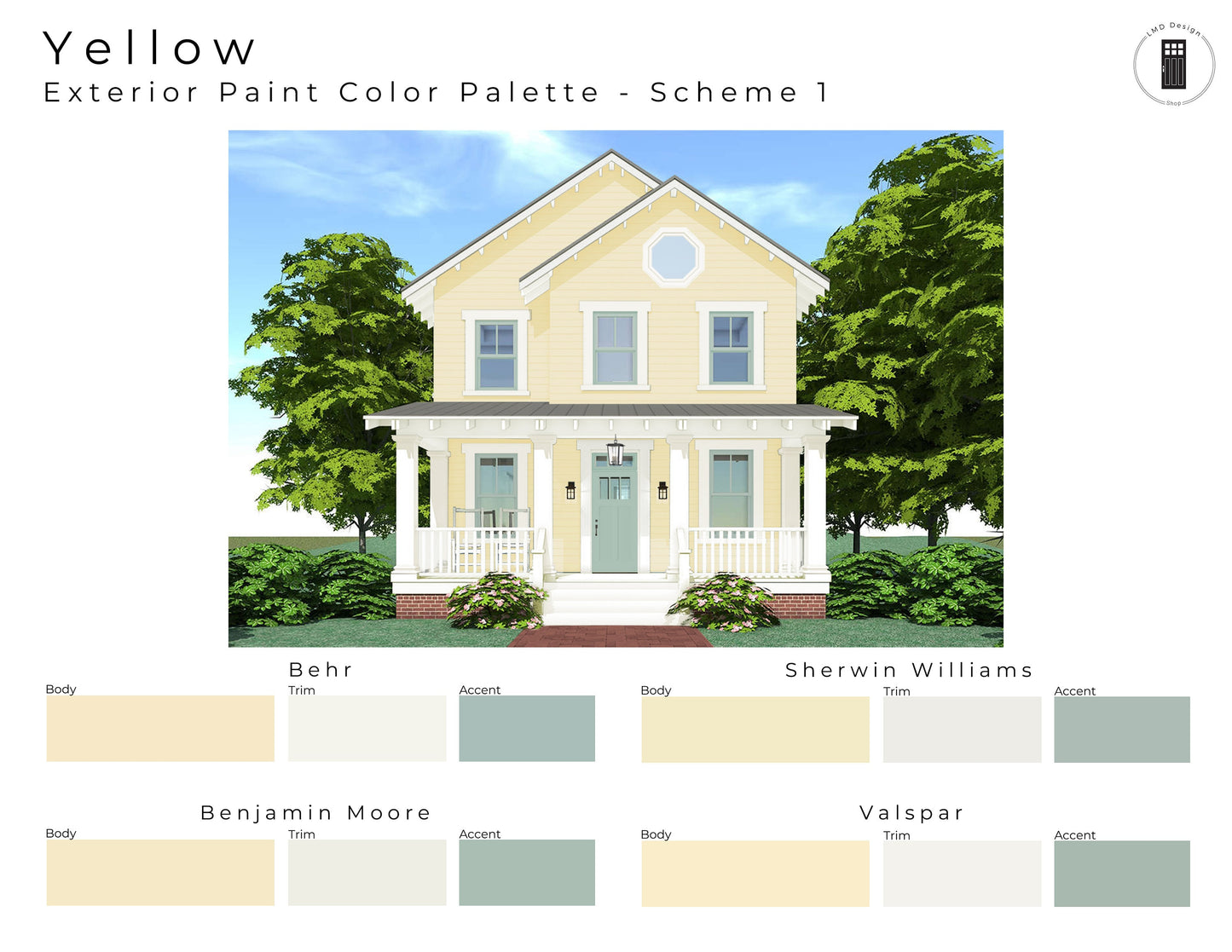 Yellow Exterior Paint Home Palettes | Yellow House Exterior Paint Colors
