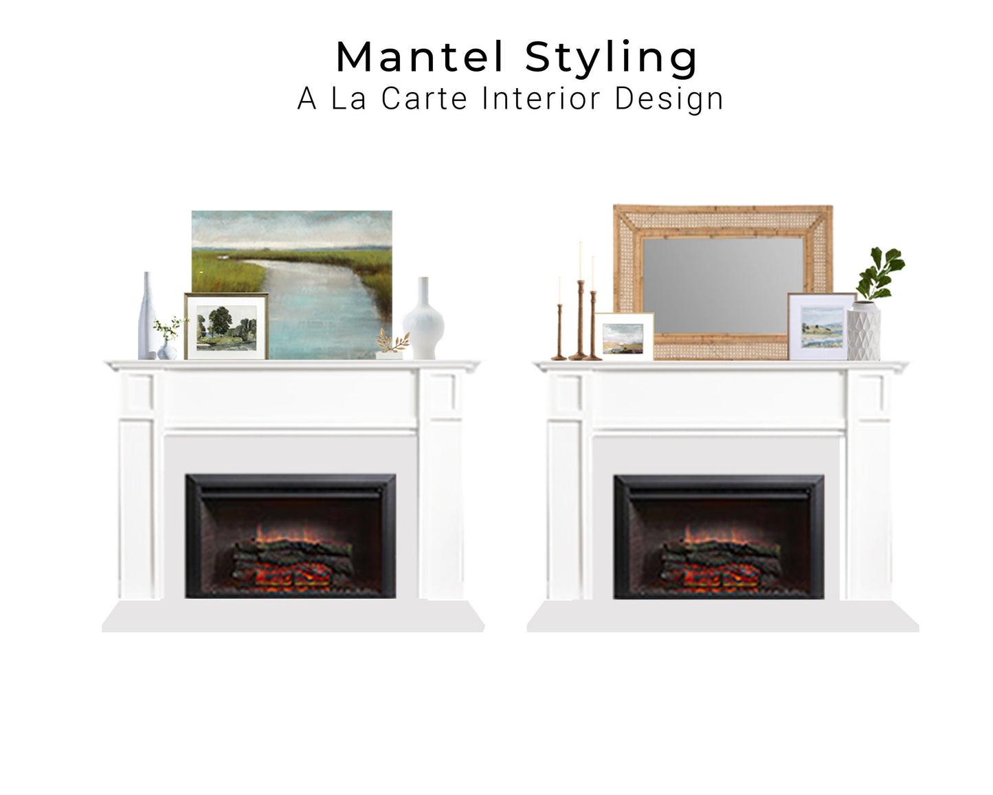 Interior Design Service | Mantel Styling Rendering