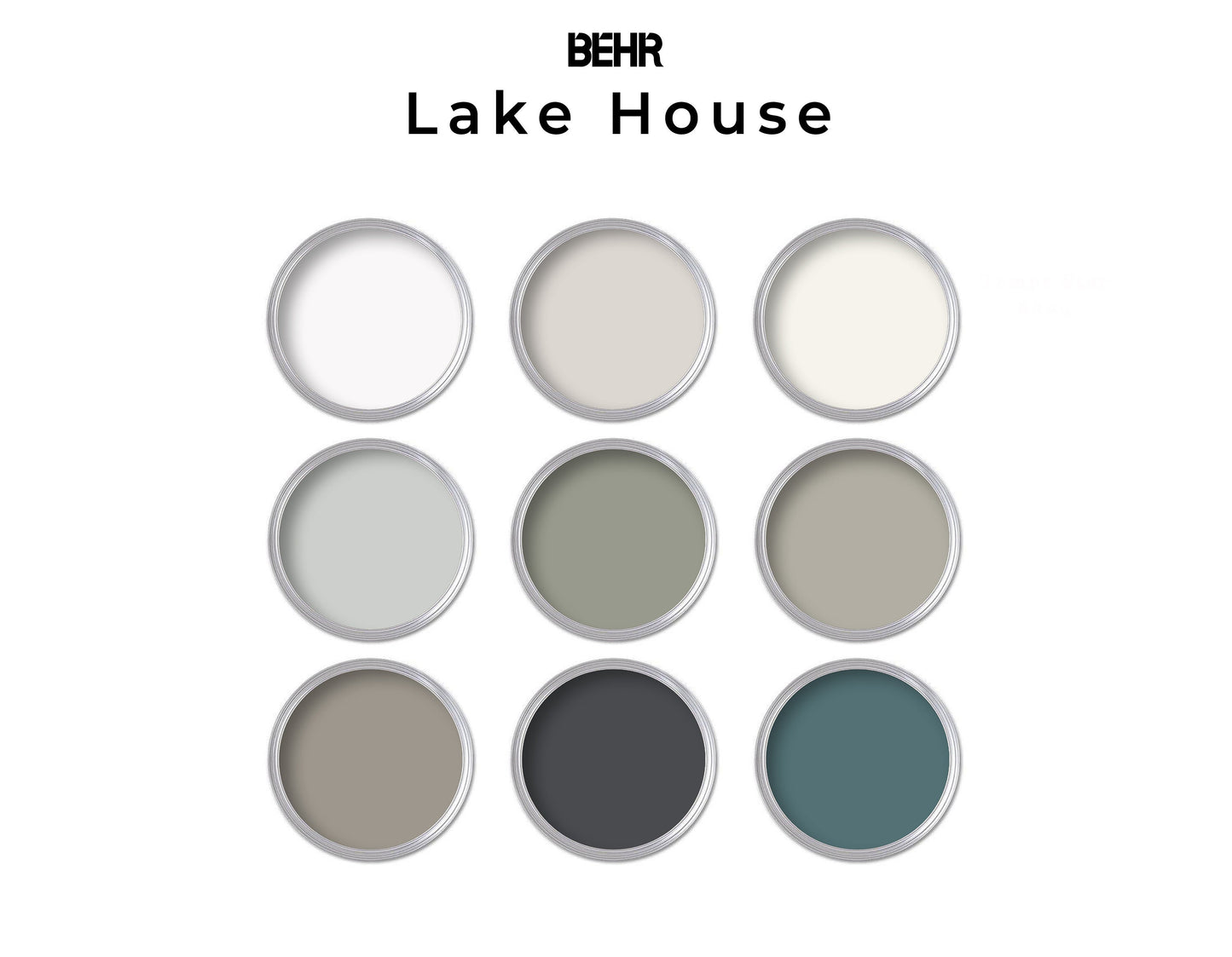 Lake House Cabin Behr Paint Palette | Whole House Paint Palette Cabin Lake House