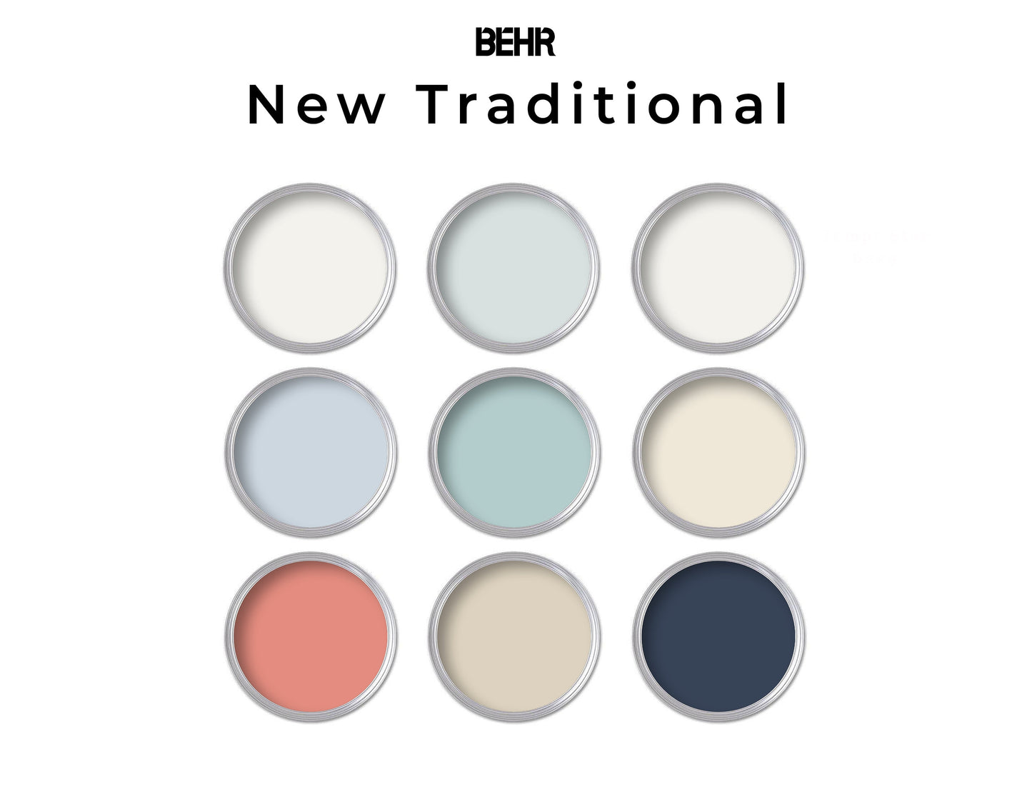 Behr Traditional Paint Color Palette | Whole House Paint Color Palette