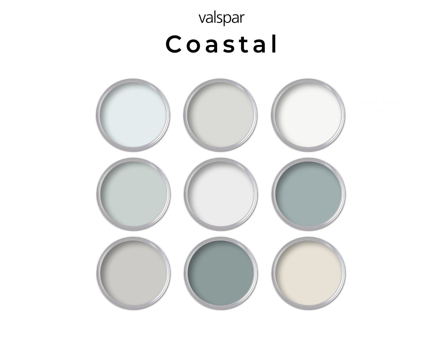 Coastal Valspar Paint Color Palette | Whole House Paint Palette
