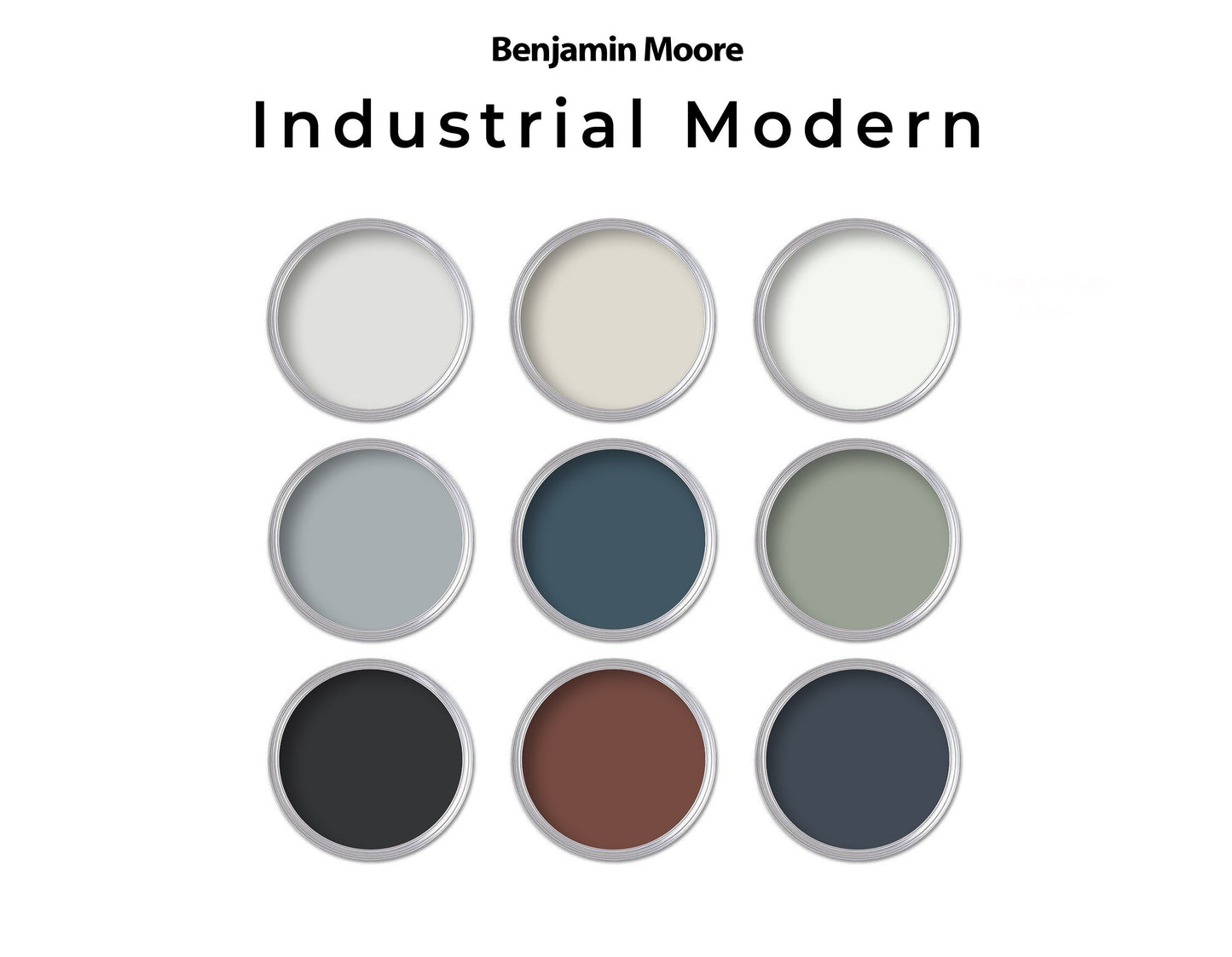 Industrial Modern Benjamin Moore Paint Palette | Home Interior Paint Colors