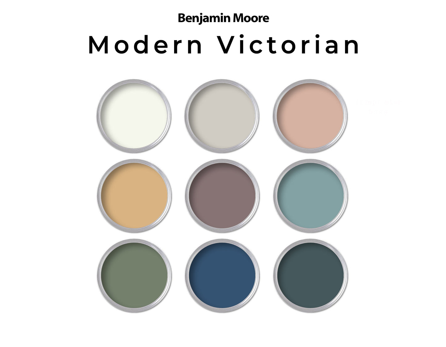 Victorian Benjamin Moore Paint Color Palette | Whole House Paint Palette