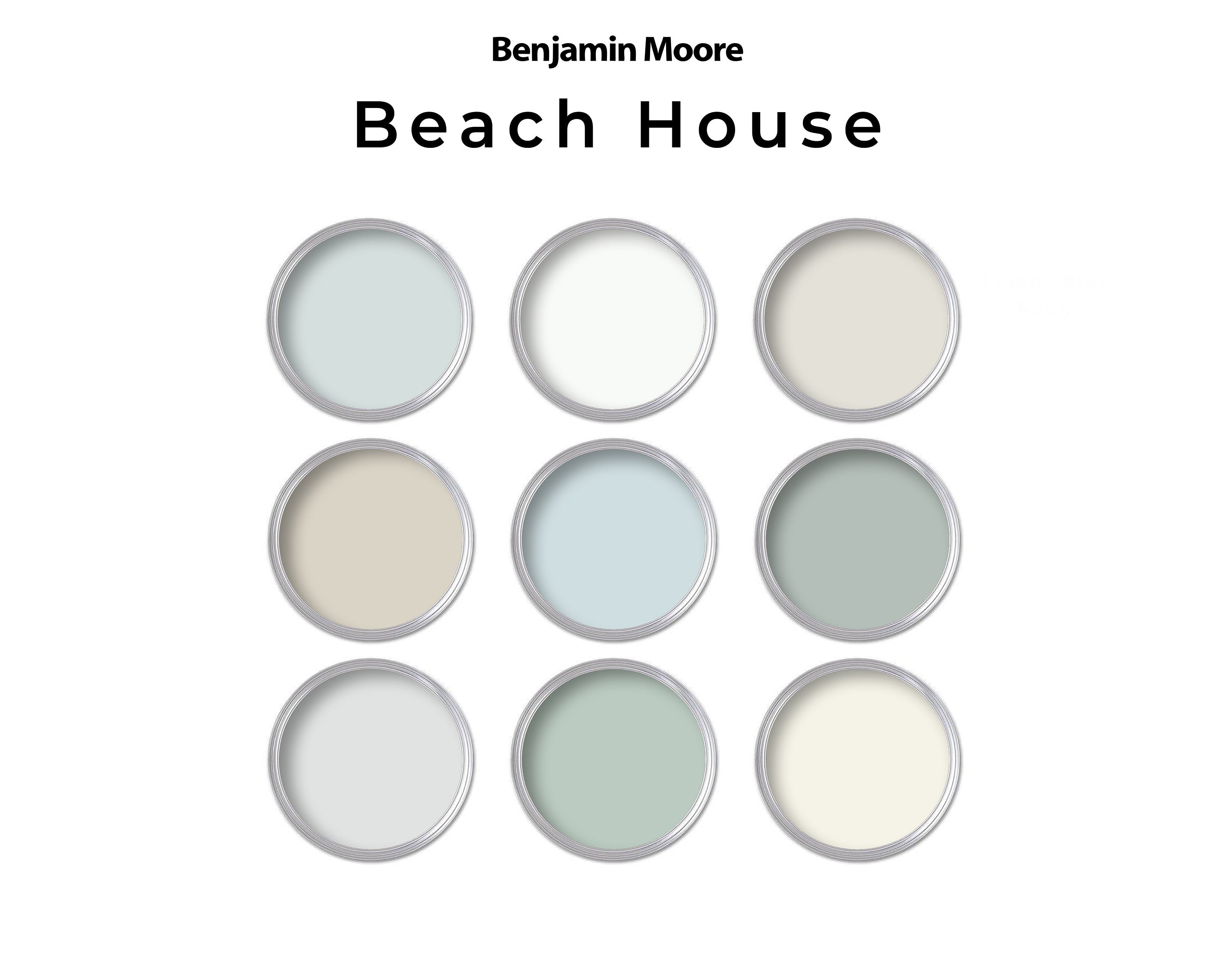 Beach House Benjamin Moore Paint Palette | Interior Paint Palette ...