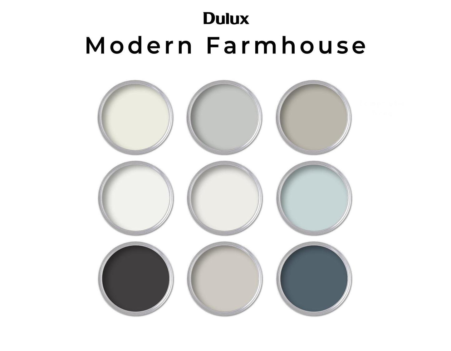 Modern Farmhouse Dulux Paint Palette | Interior Paint Colors Dulux (Canadian Color Codes)