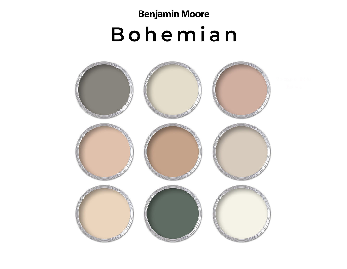 Bohemian Benjamin Moore Paint Color Palette | Earthy Home Color Palette