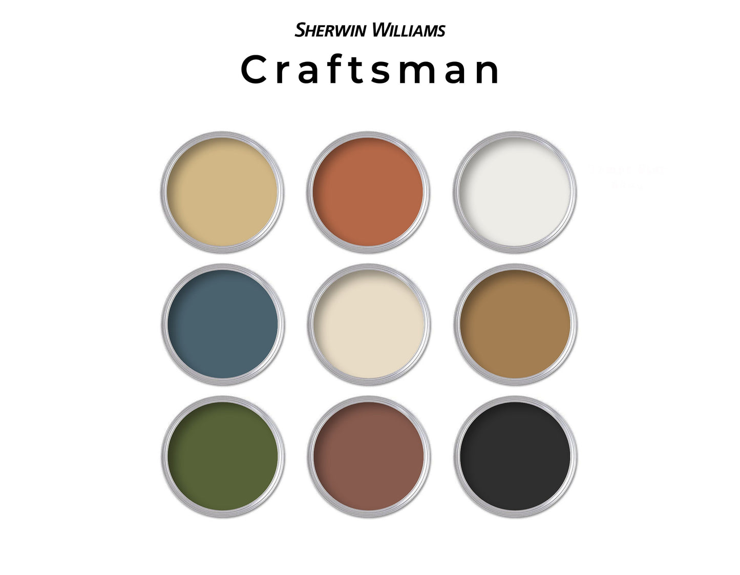 Craftsman Sherwin Williams Paint Color Palette | Home Color Palette