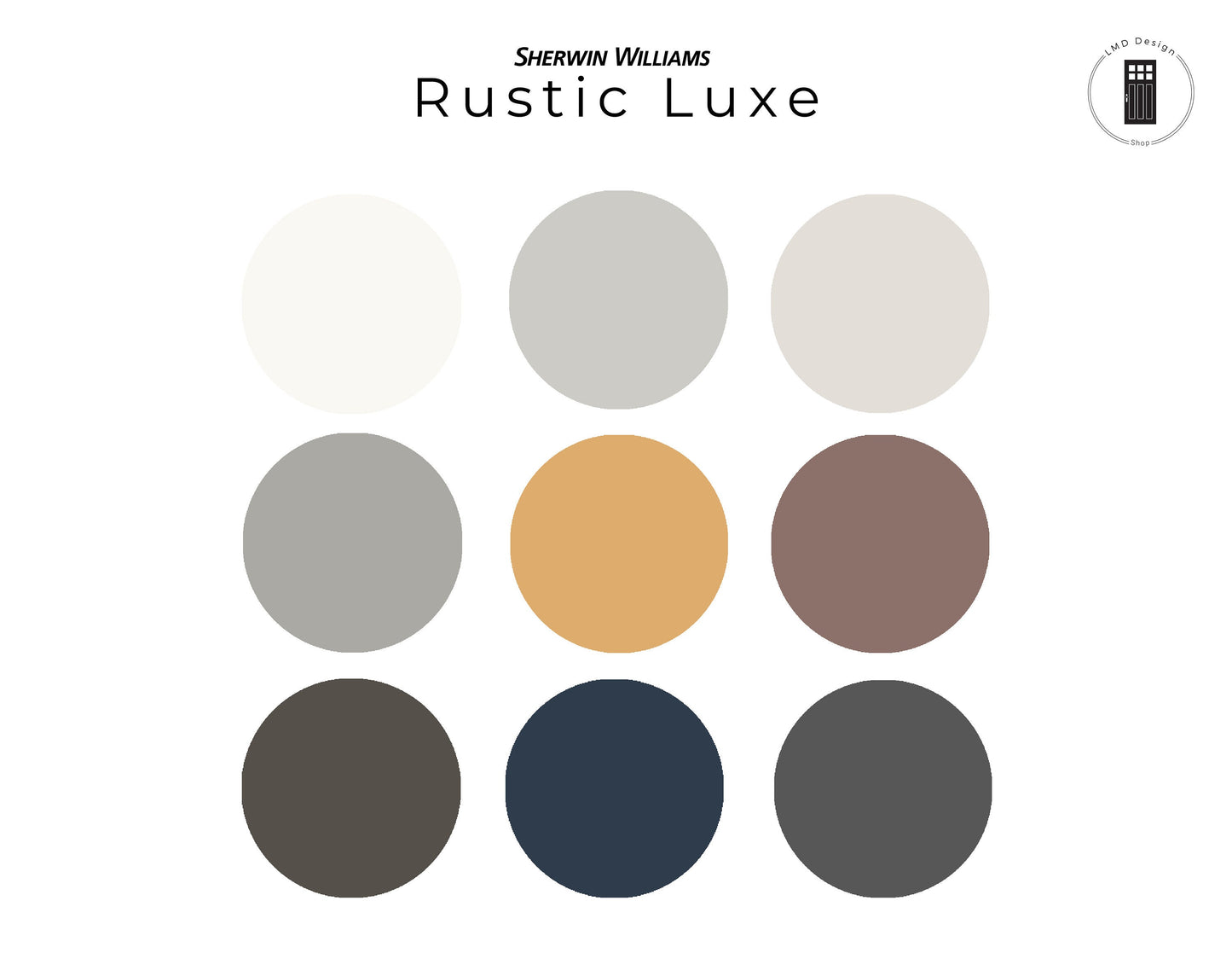 Sherwin Williams Rustic Paint Palette | Whole House Paint Palette Rustic Luxe