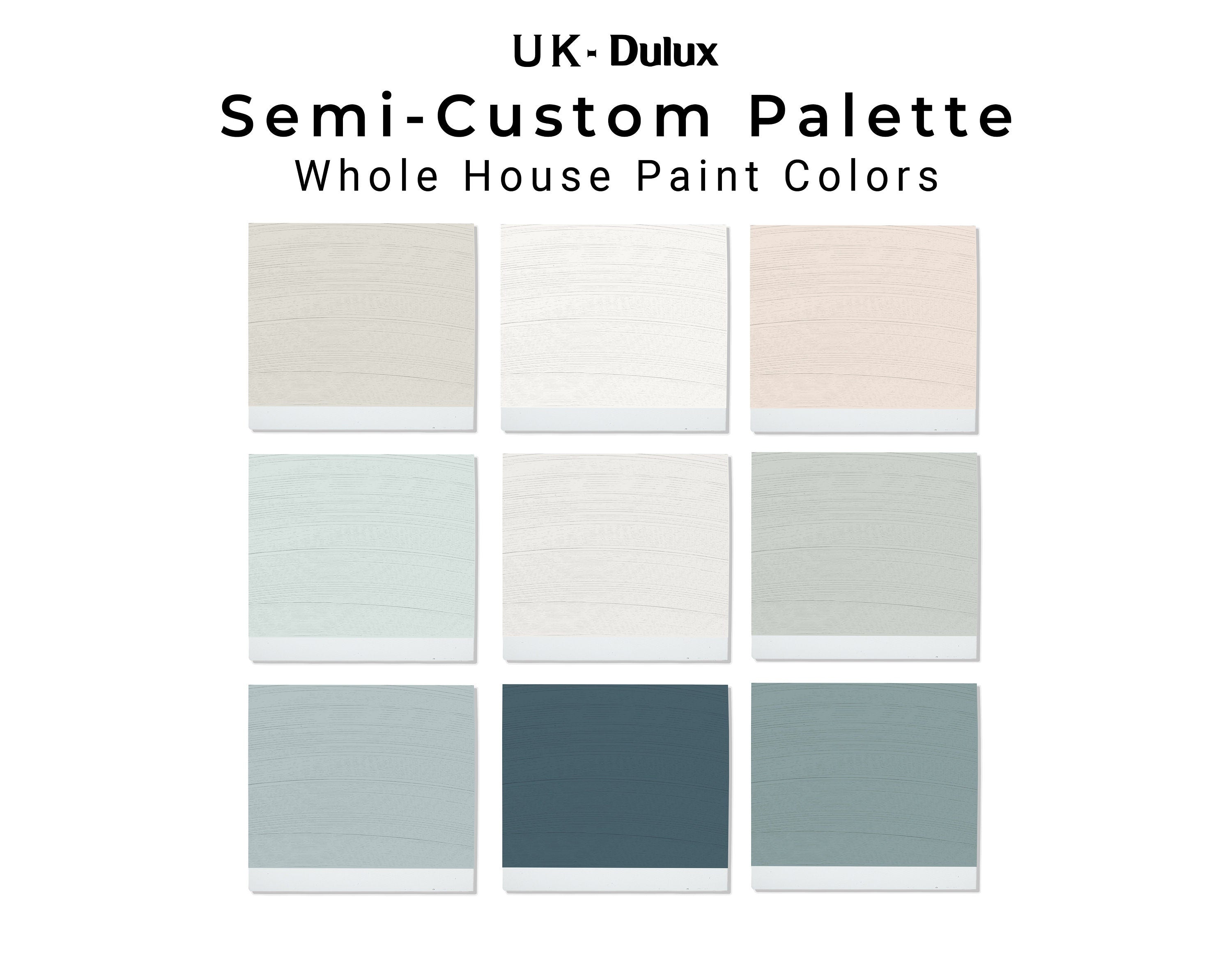 Custom UK Dulux Paint Color Palette | Interior Design Paint Scheme ...