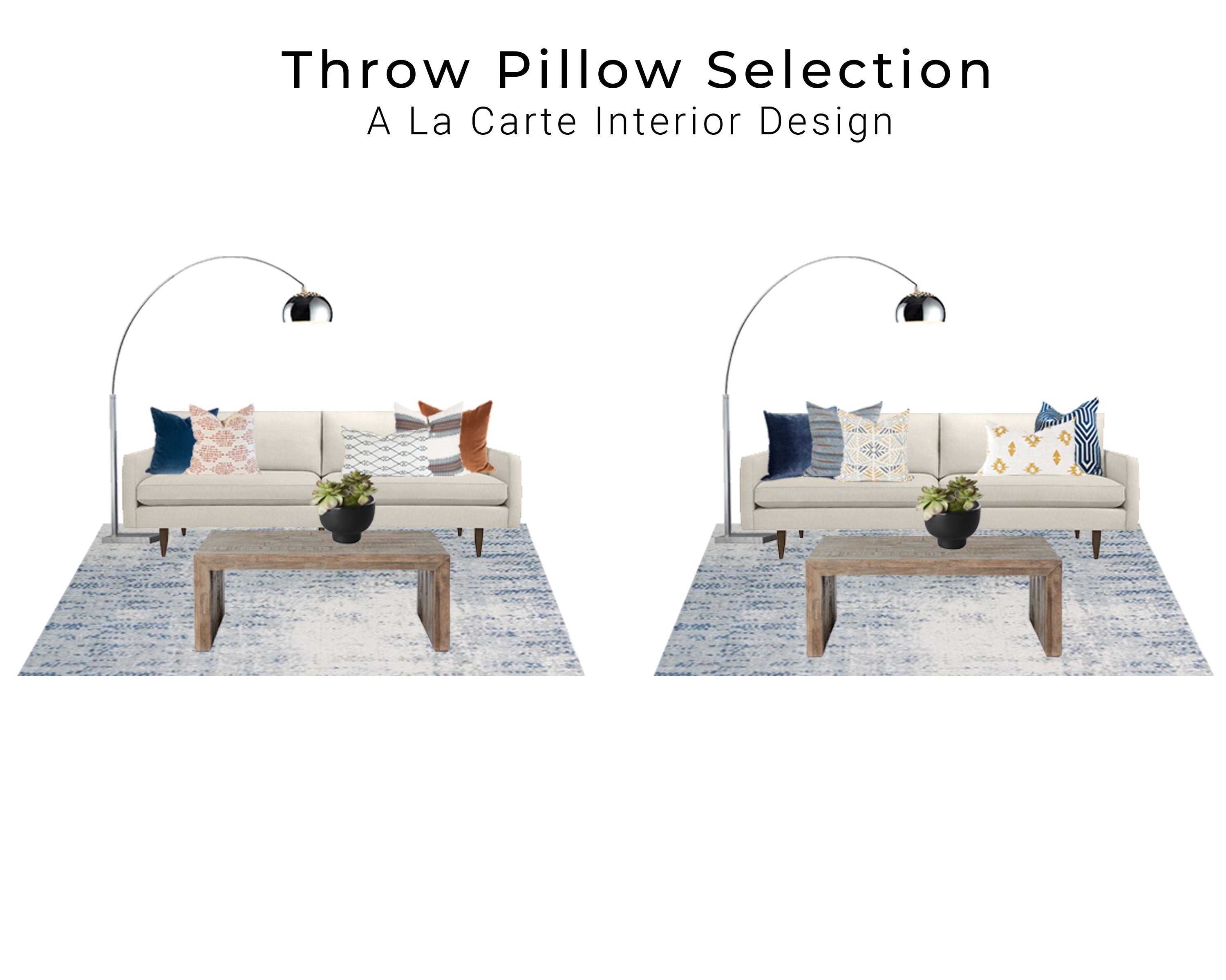 Interior Design Service | Throw Pillow Selection and Rendering ...