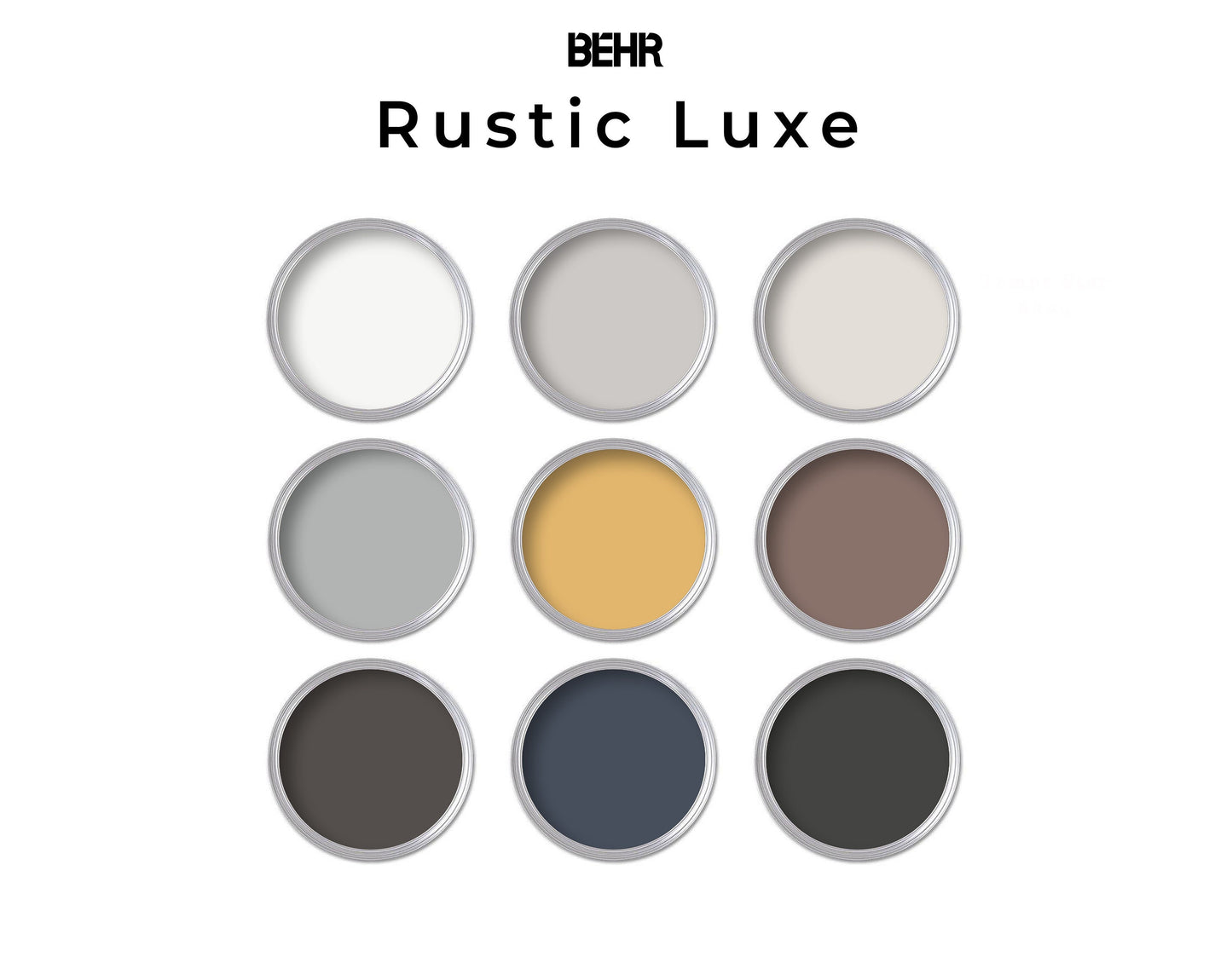 Behr Rustic Moody Paint Color Palette | Whole House Rustic Paint Palette