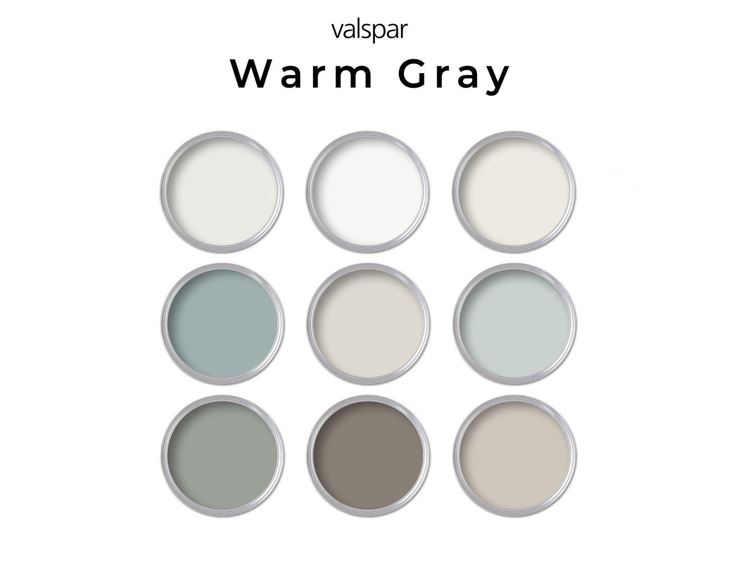 Gray Valspar Paint Color Palette | Interior Paint Colors for Home