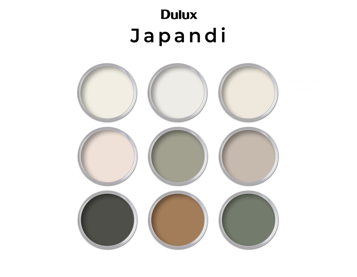 Japandi Color Palette Dulux Paint Canadian Color Codes | Whole House Paint Palette