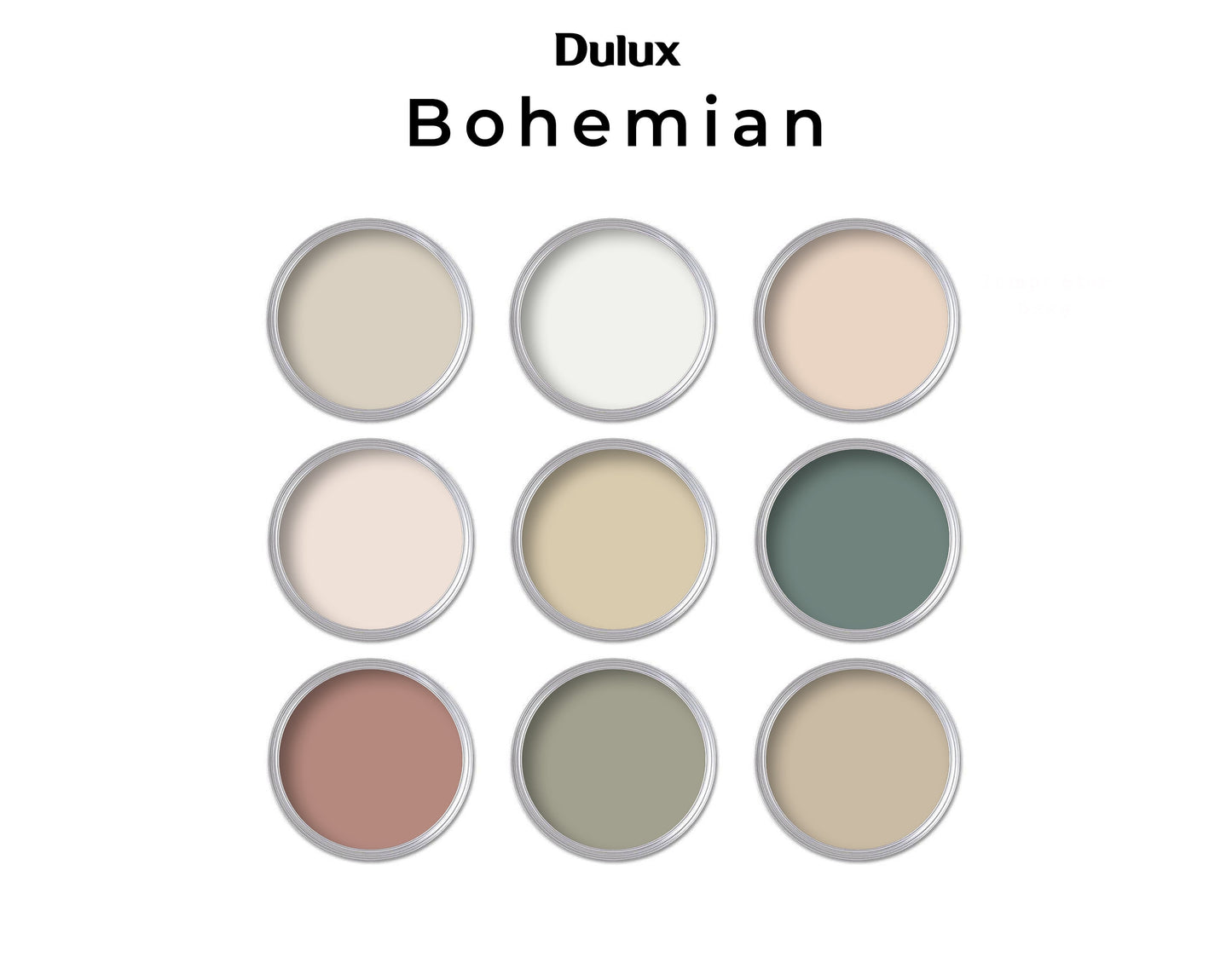 Boho Paint Palette Dulux Canadian Color Codes | Whole House Paint Palette