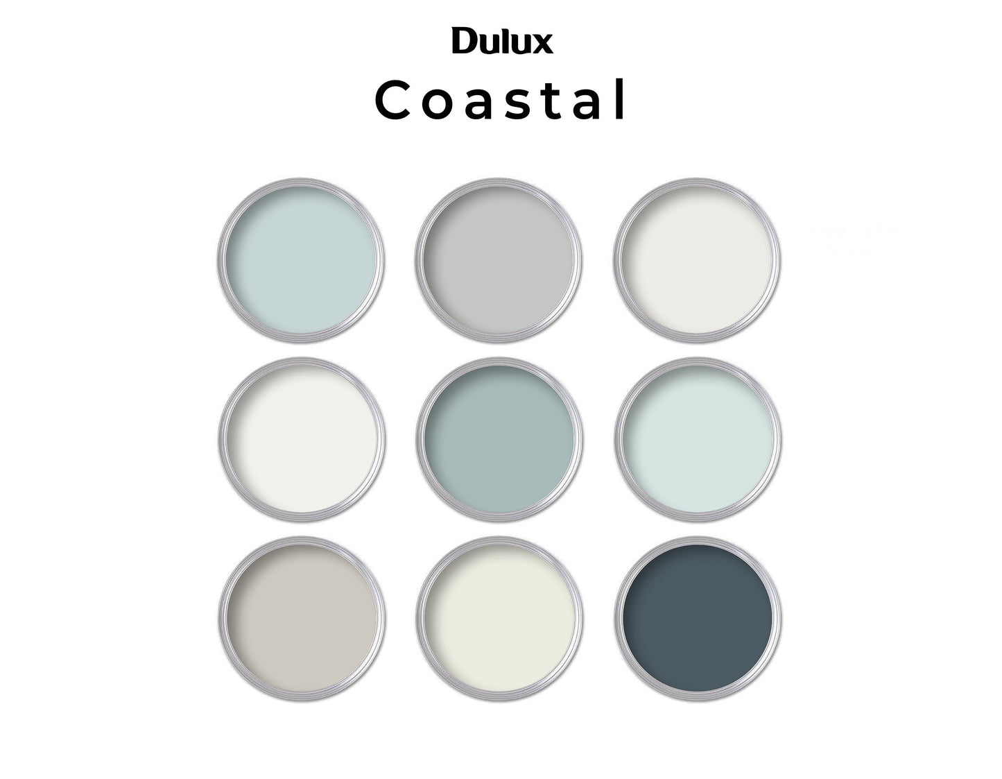 Dulux Coastal Paint Color Palette | Whole House Paint Palette Dulux Canadian Color Codes