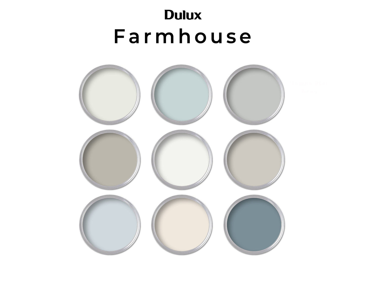 Farmhouse Dulux Paint Color Palette | Home Paint Palette Dulux (Canadian Codes)