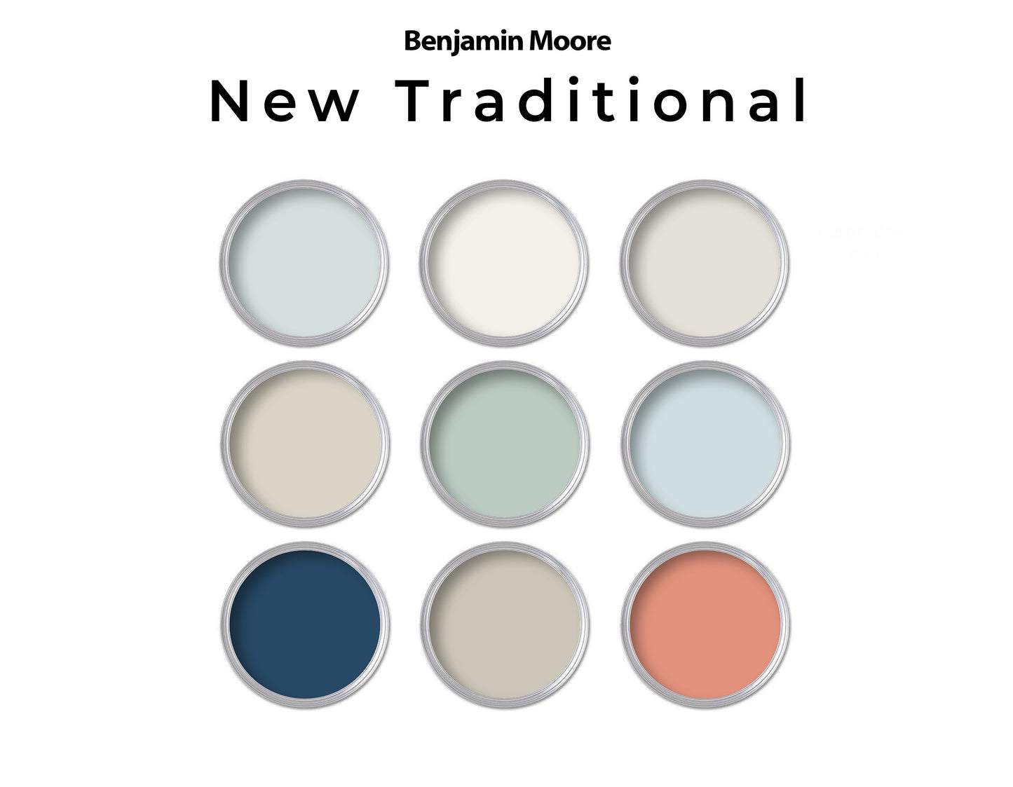 Benjamin Moore Traditional Paint Color Palette | Whole House Paint Palette