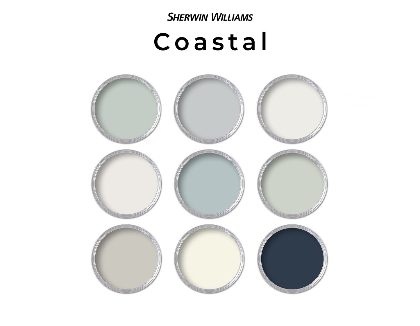 Coastal Sherwin Williams Paint Color Palette | Whole House Paint Palette