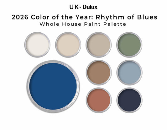 Dulux UK Paint Palette Rhythm of Blues | 2026 Colour of the Year | Whole House Interior Color Scheme