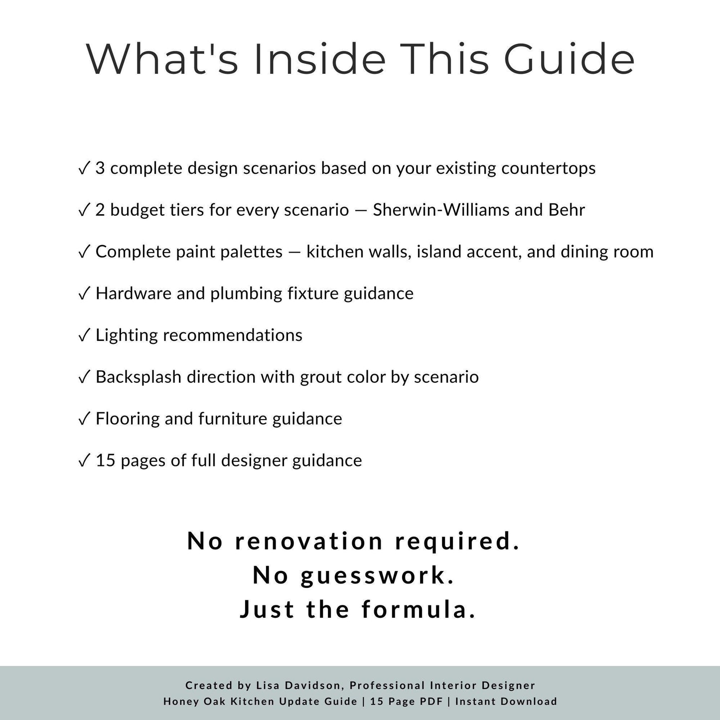 Honey Oak Kitchen Update Guide | Paint Colors, Hardware & Design Plan for Honey Oak Cabinets | 3 Scenarios | Sherwin-Williams + Behr