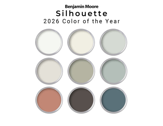 Benjamin Moore Silhouette Palette | 2026 Color of the Year | Designer Paint Color Scheme with Accent Colors