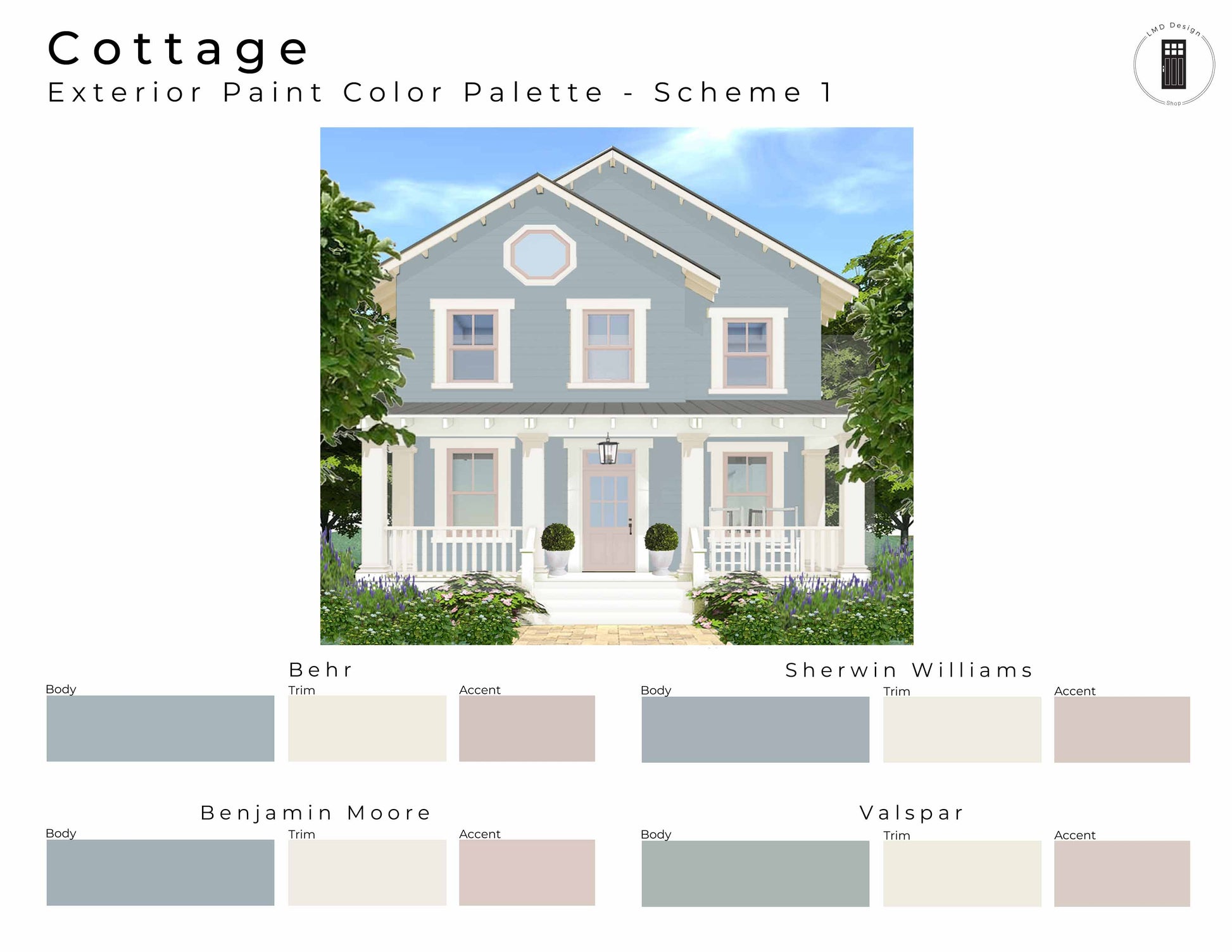 Exterior Paint Color Palette