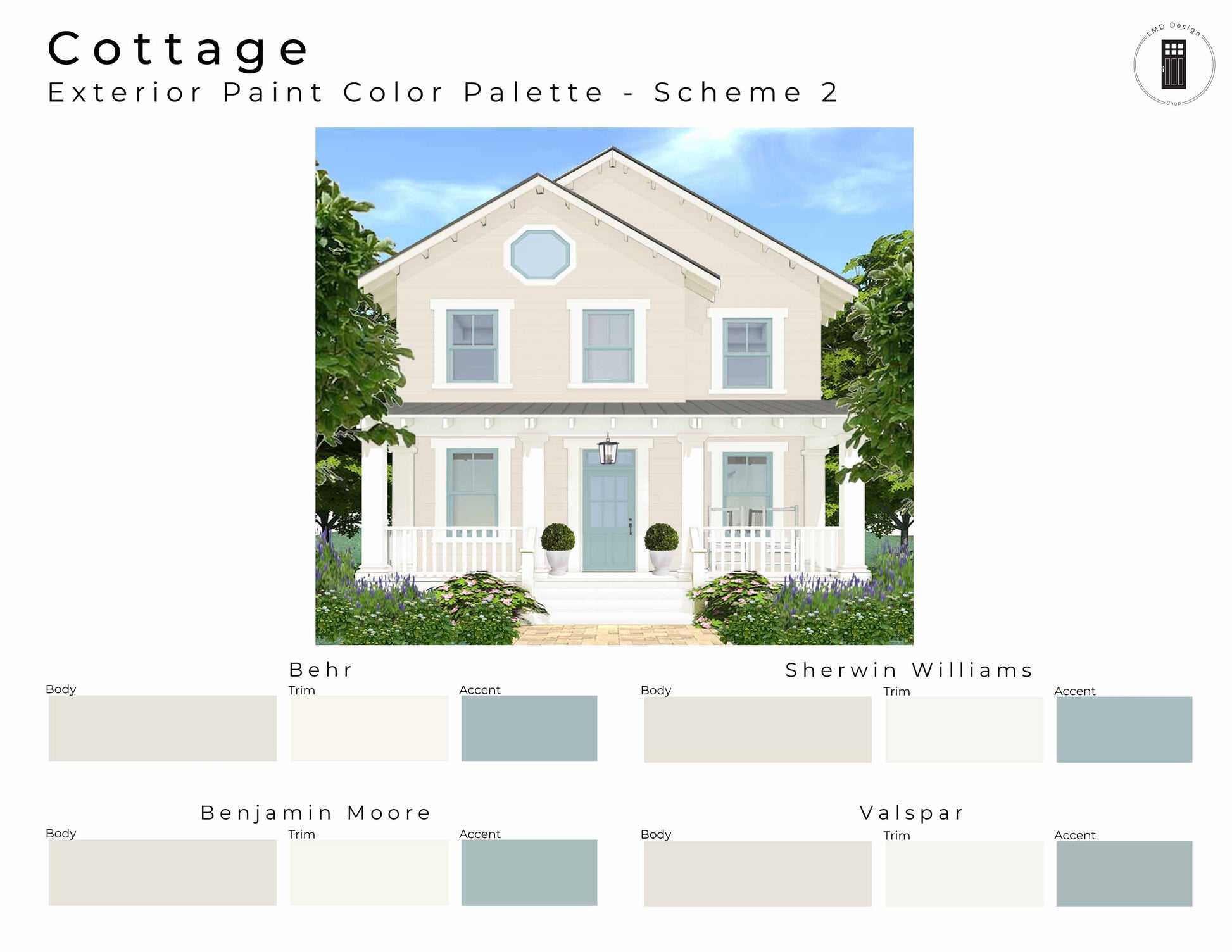 Exterior Paint Color Palette