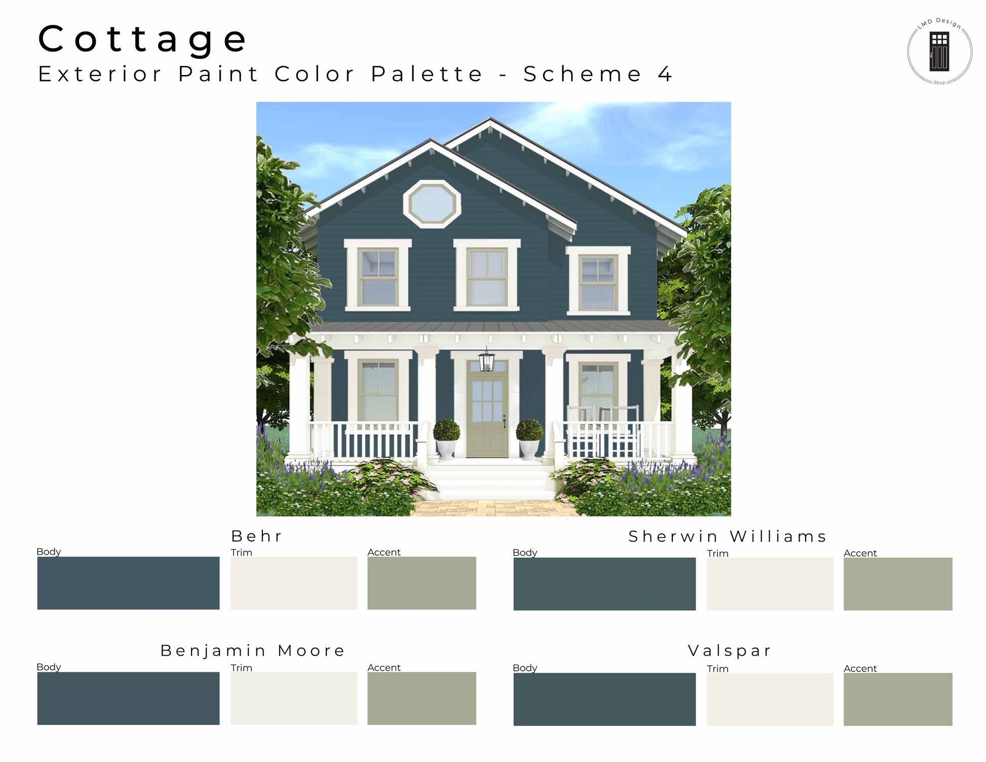 Exterior Paint Color Palette