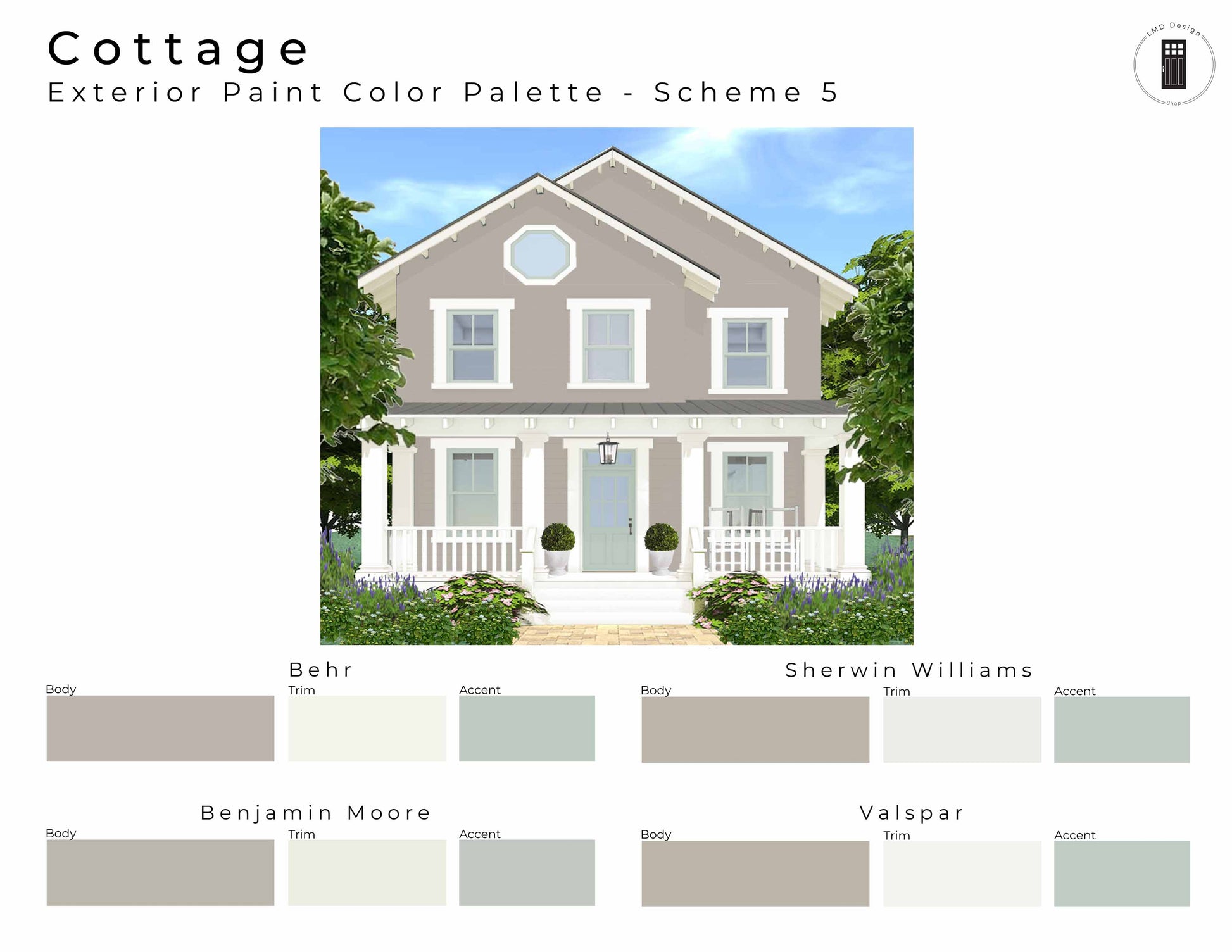 Exterior Paint Color Palette