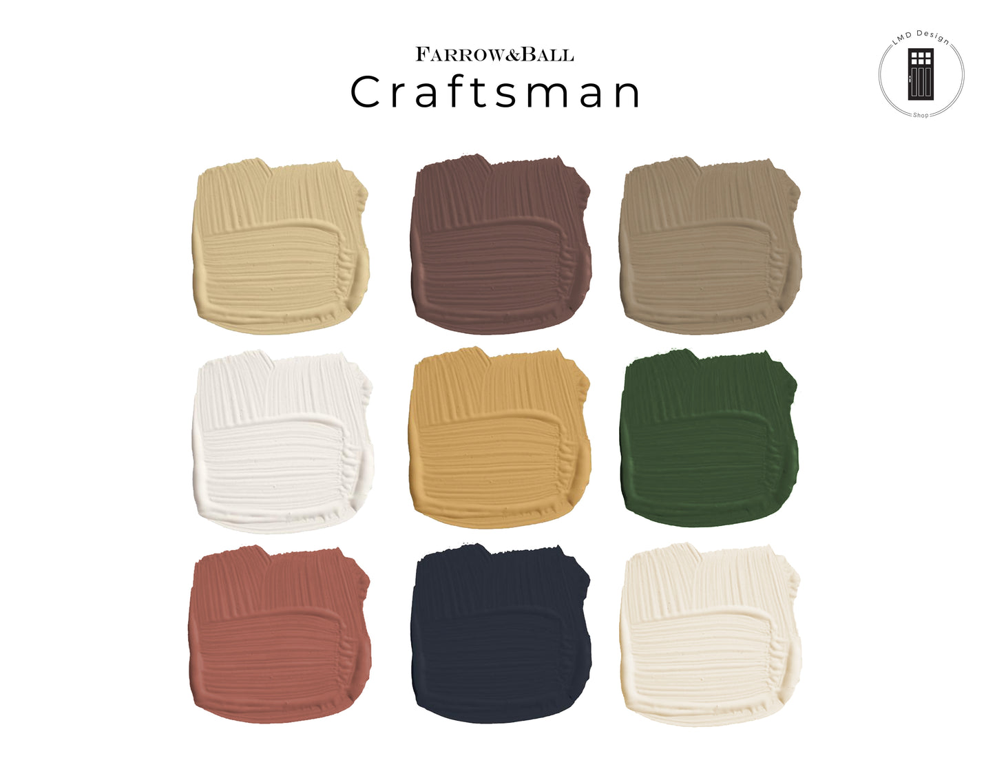 Craftsman Farrow & Ball Paint Color Palette | Interior Paint Colors for Home