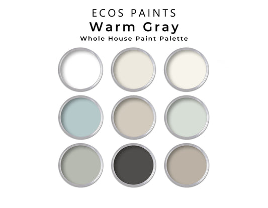 ECOS Eco-Friendly Warm Gray Paint Color Palette | No VOC Non-Toxic Interior Whole House Paint Colors
