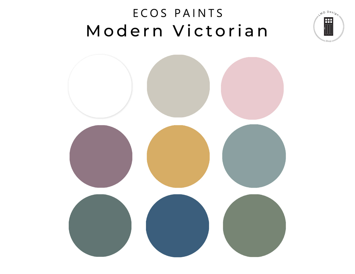 ECOS Victorian Paint Palette | Modern Victorian Non-Toxic, No VOC House Color Palette