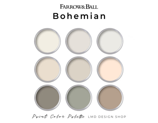 Boho Earthy Paint Color Palette Farrow & Ball | Whole House Paint Palette