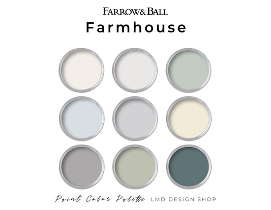 Farmhouse Farrow & Ball Paint Color Scheme | Whole House Paint Palette