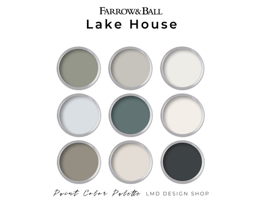 Farrow and Ball Lake House Paint Palette | Whole House Paint Palette Cabin Lake House